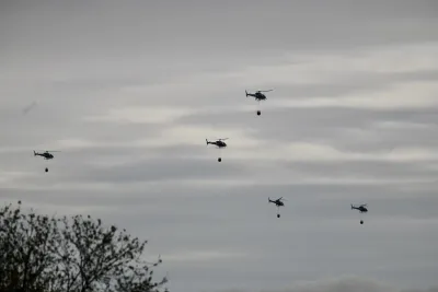 Desconcierto en La Plata por varios helicópteros volando bajo